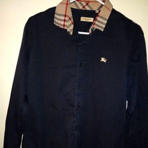 Authentic Men's Size 3X Burberry Brit Button Down Long Sleeve T-shirt